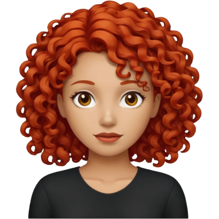 female curly red hair emoji