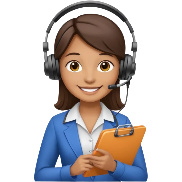 Event Planner Holding A Clipboard And Headset emoji