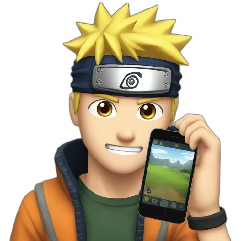 naruto-with-phone emoji