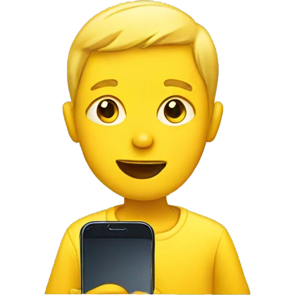 Yellow boy with smartphone  emoji