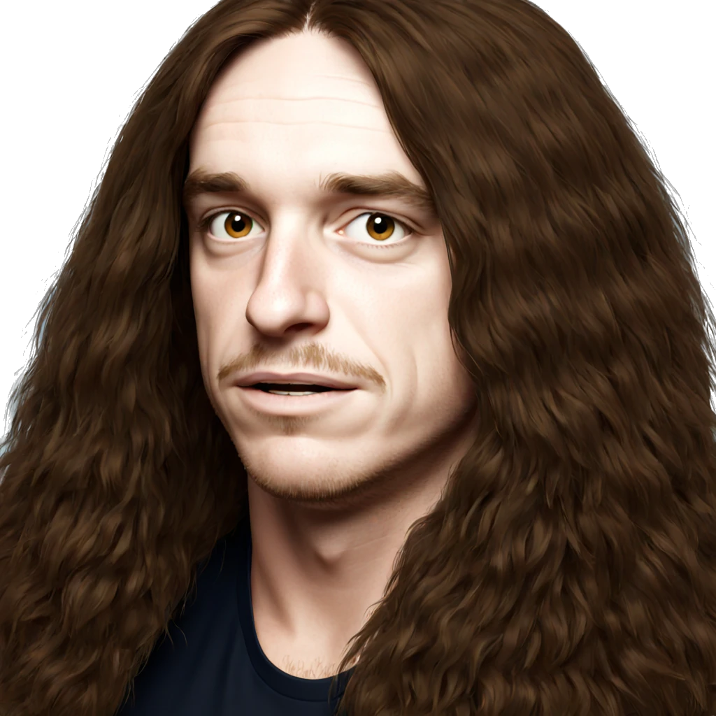 male portrait with brown hair emoji