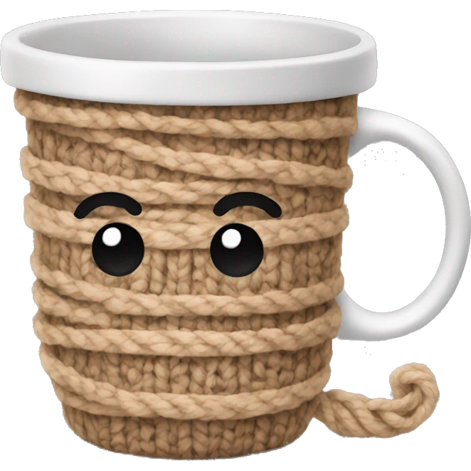 Yarn coffee cup emoji