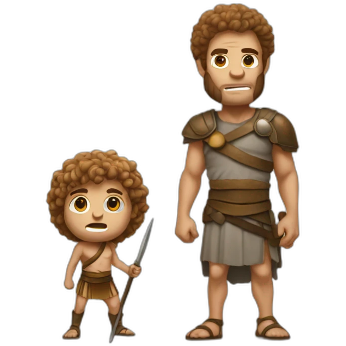 David and Goliath  emoji