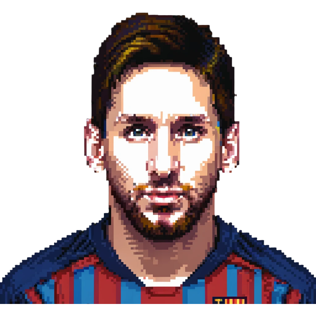 portrait of Lionel Messi emoji