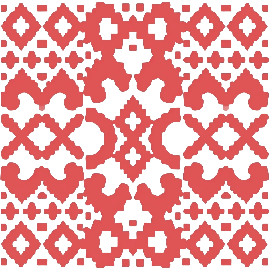 Belarusian red ornament, geometric, white background, emoji, minimal emoji