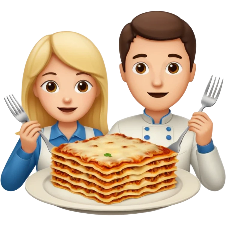 me and my boyfriend with lasagna emoji