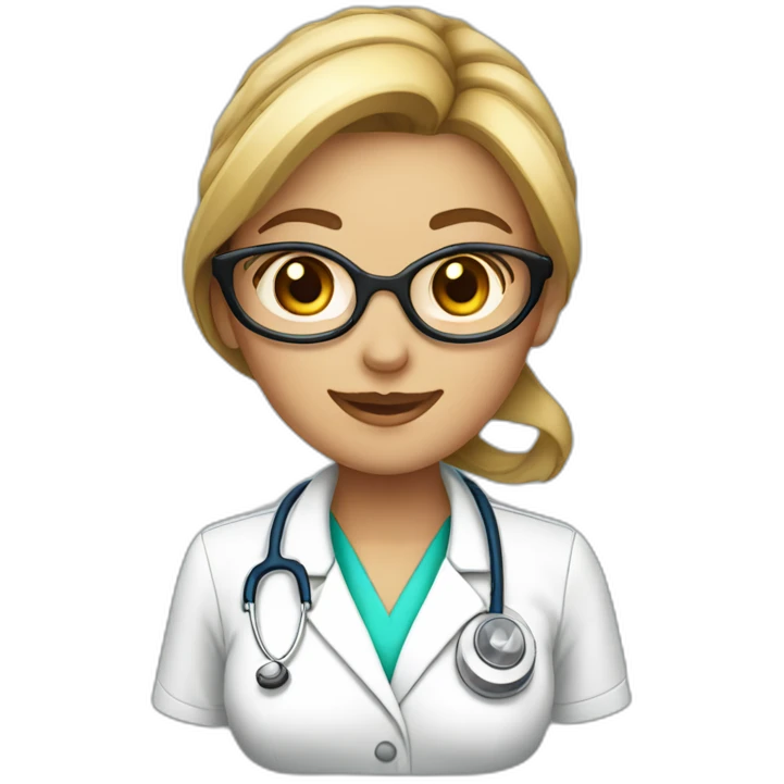 Pretty nurse with stethoscope emoji