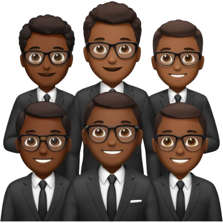 black men in suits wearing glasses emoji