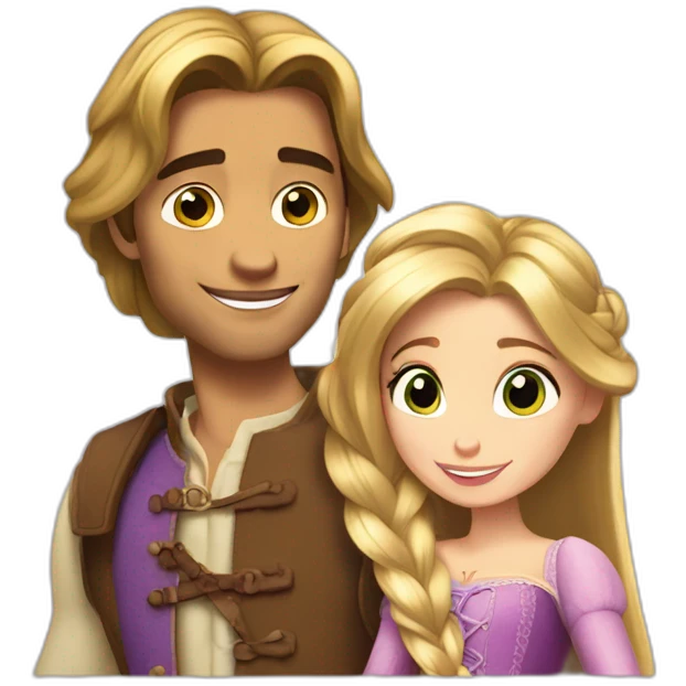 Rapunzel and pascal emoji