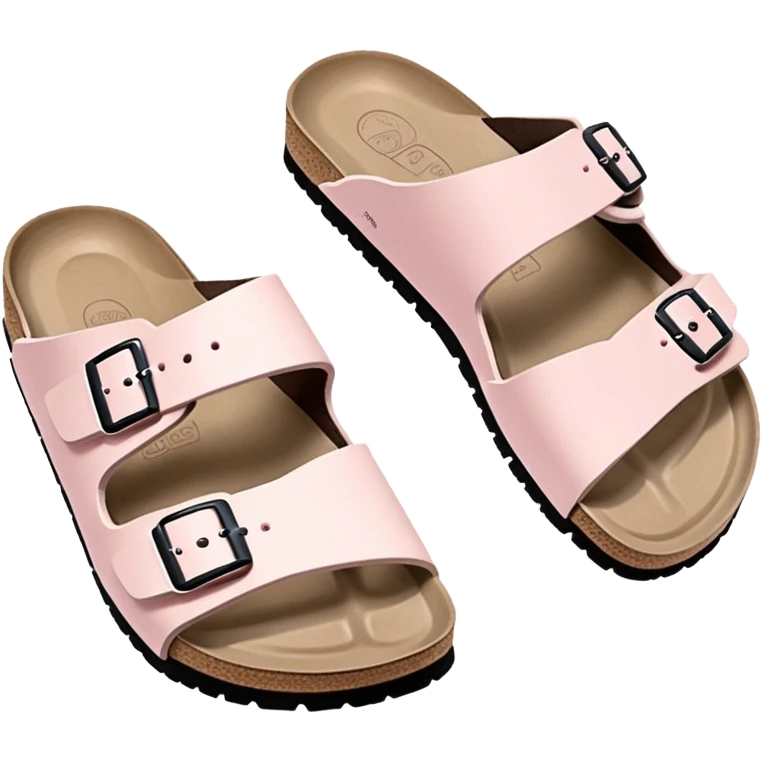 light pink birkenstock sandals emoji