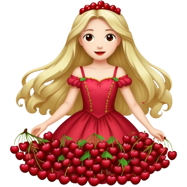 A cherry that is also a princess  emoji