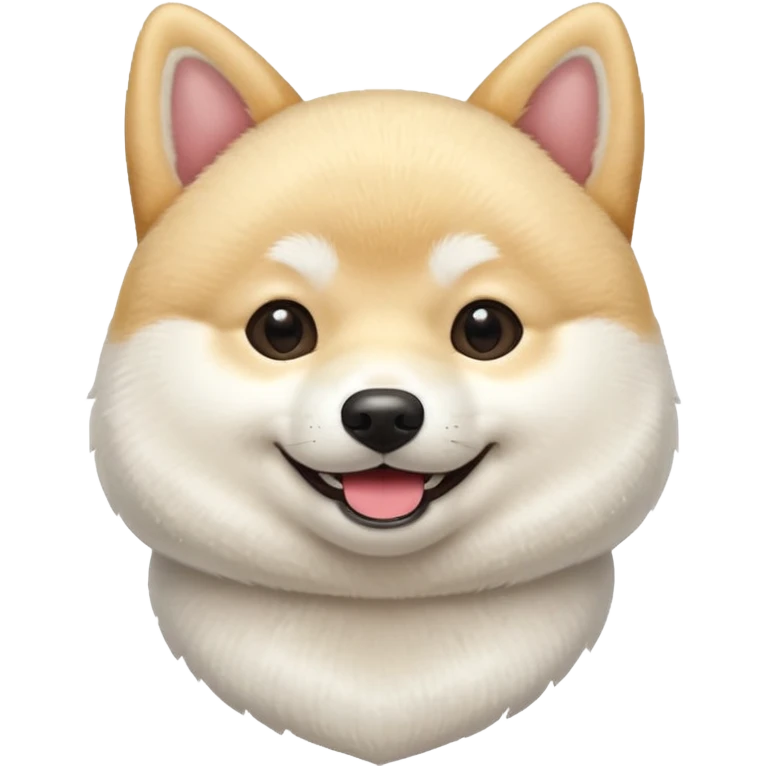 White shiba inu happy emoji