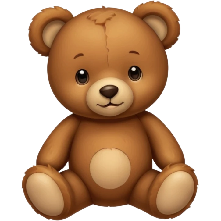 Cute flat-style teddy bear icon for infant daycare. PNG, transparent.
 emoji