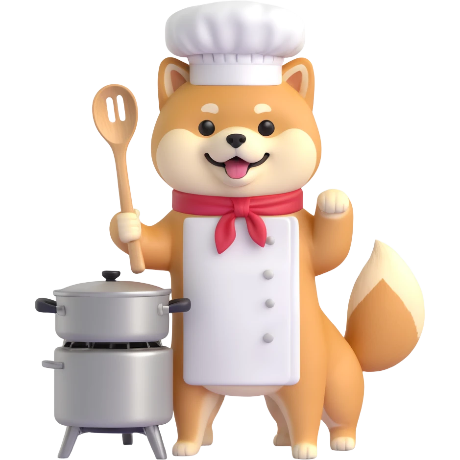 shiba inu cooking emoji