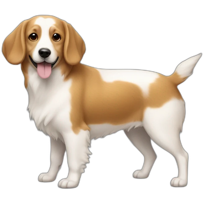 Chien sur lapin emoji