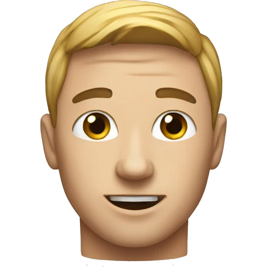 a man with a champion cup emoji