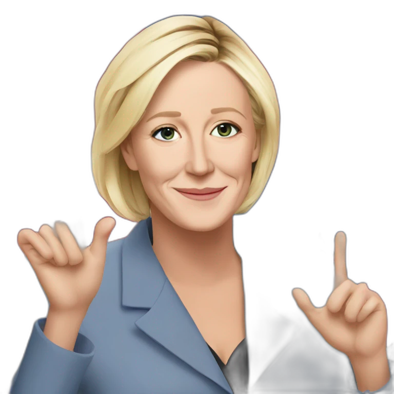 marine lepen loves macron emoji