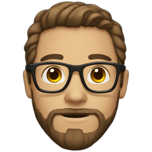 guy-glasses-beard-brown hair emoji