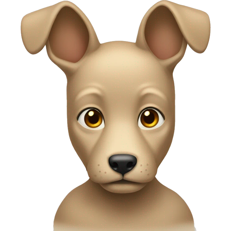 beige gof with beige folded ears emoji