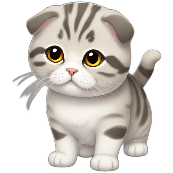 Scottish fold cat emoji