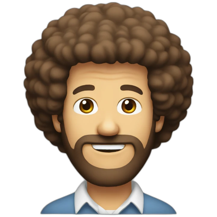 bald bob ross emoji
