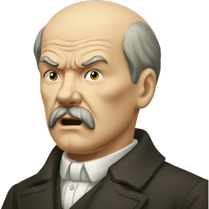 Vladimir Lenin in shock emoji