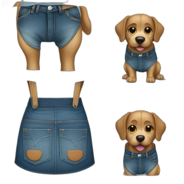 jeans bag for dog emoji