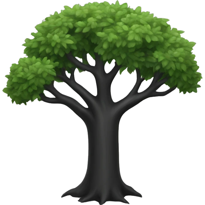 Black treeTree emoji