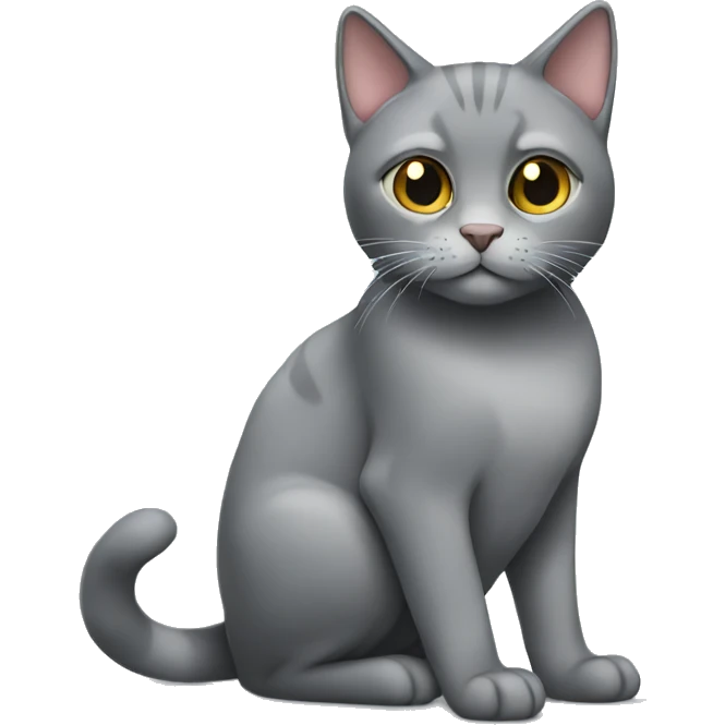Grey cat  emoji