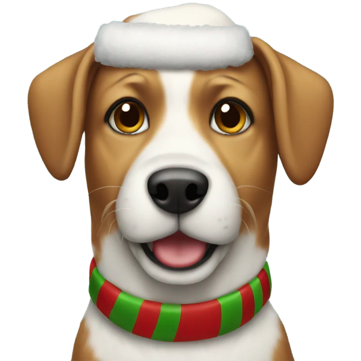 Christmas dog emoji