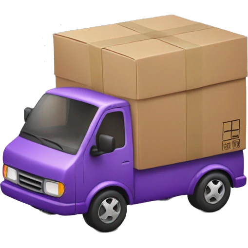 Delivery car with violet accents emoji