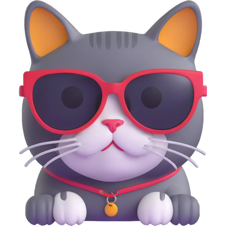 cat wearing sunglasses emoji