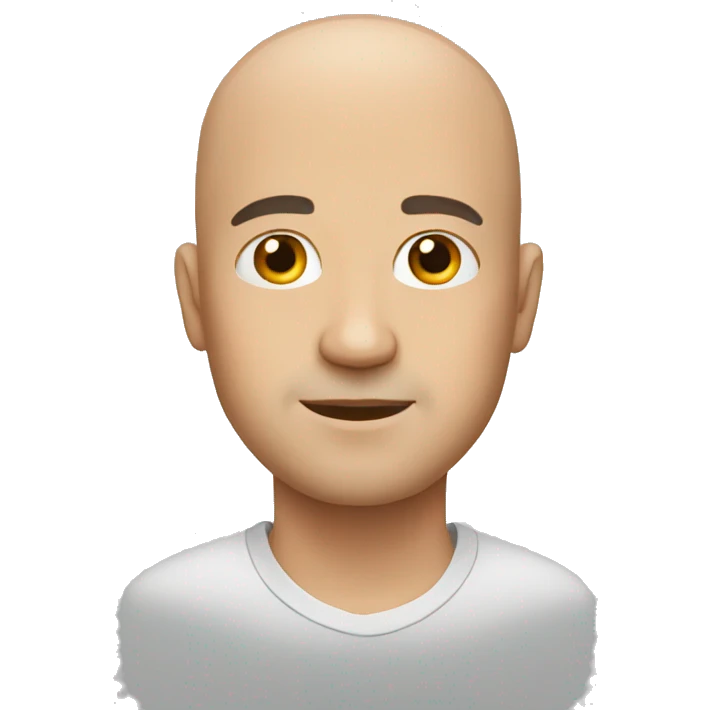 A bald man emoji