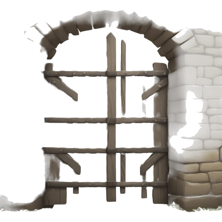 wooden medieval castle gate emoji