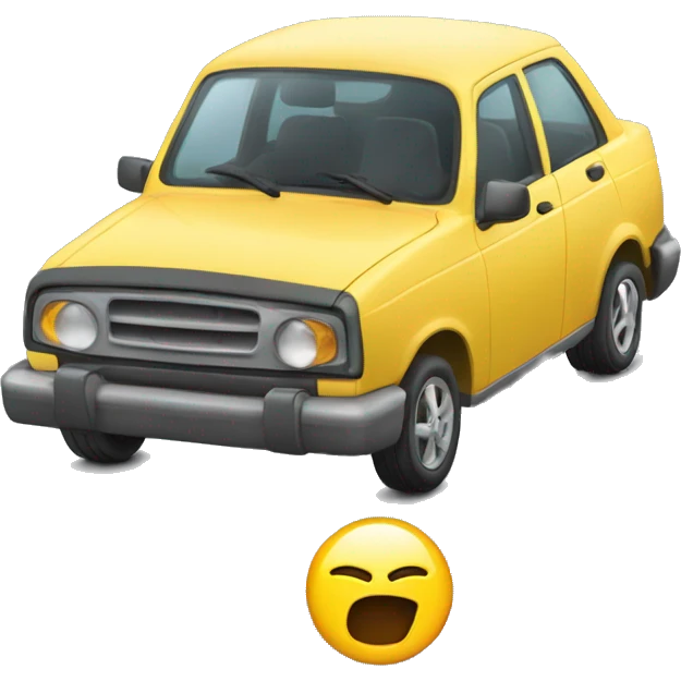 car with a shiel emoji