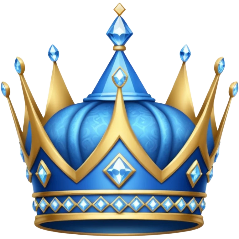 crown made of diamond blue emoji