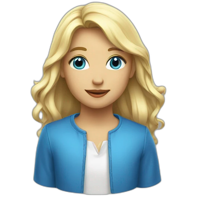Coeur bleu emoji