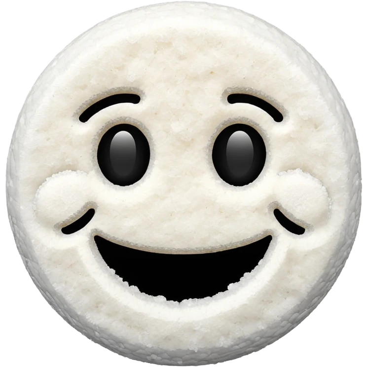 smiley face with a pile of salt emoji