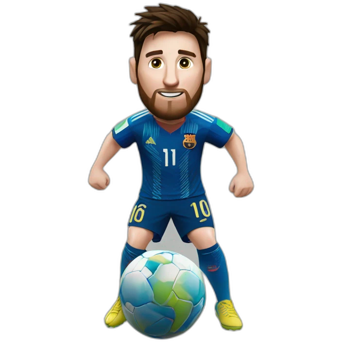 messi con la copa del mundo emoji