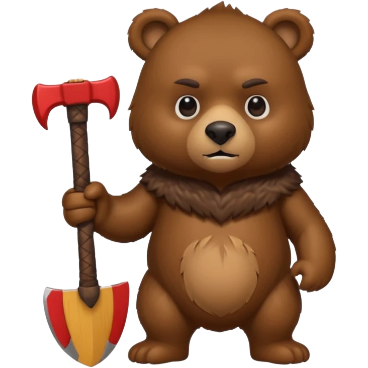a bear with an axe  emoji