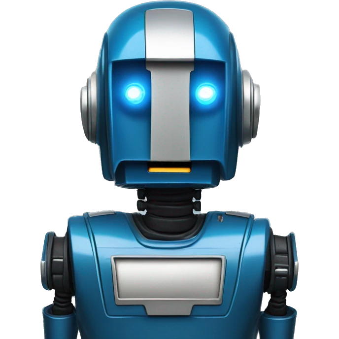 LED DaftPunk-style blue robot talk box emoji