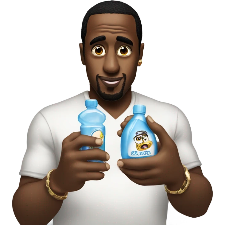 P diddy holding baby oil emoji
