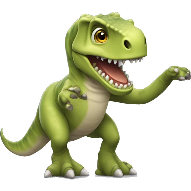 Quero um dinossauro usando patins emoji