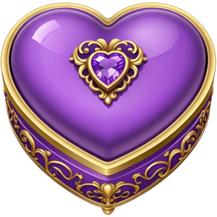 purple gemstone Rococo heart box emoji