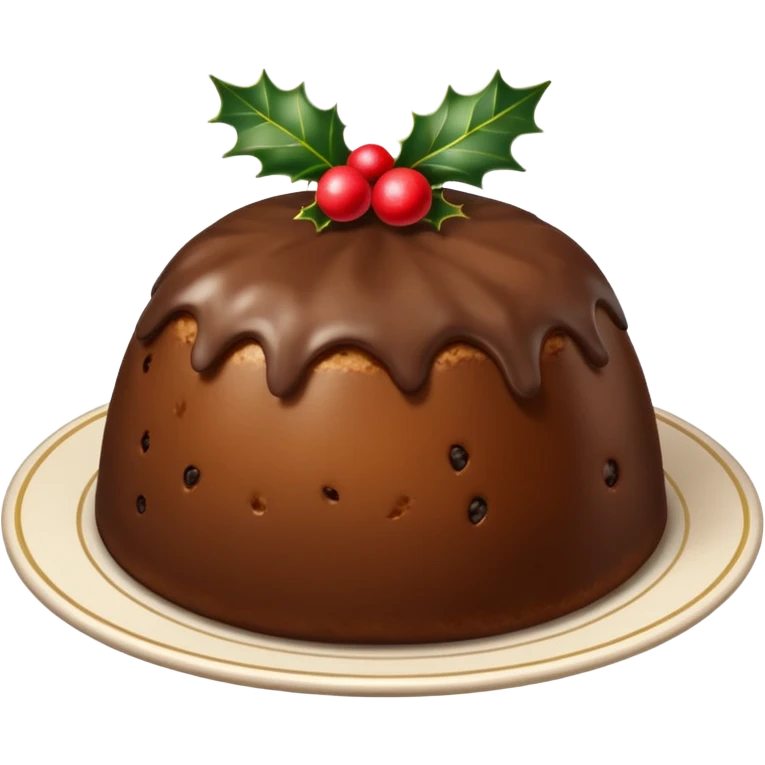 Christmas pudding emoji