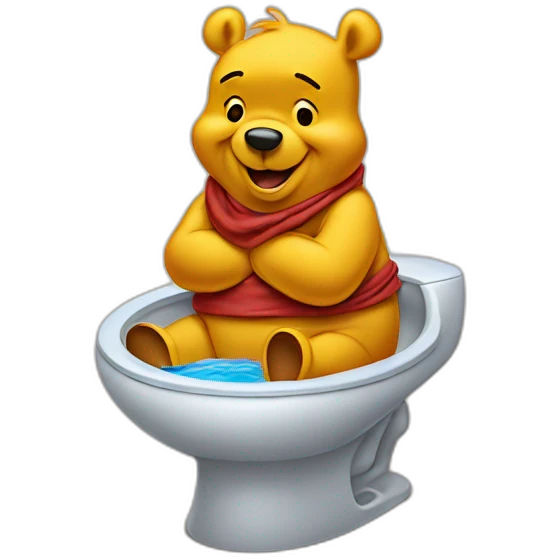 winnie the pooh in a poo emoji