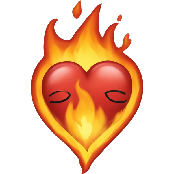 2 hearts on fire  emoji