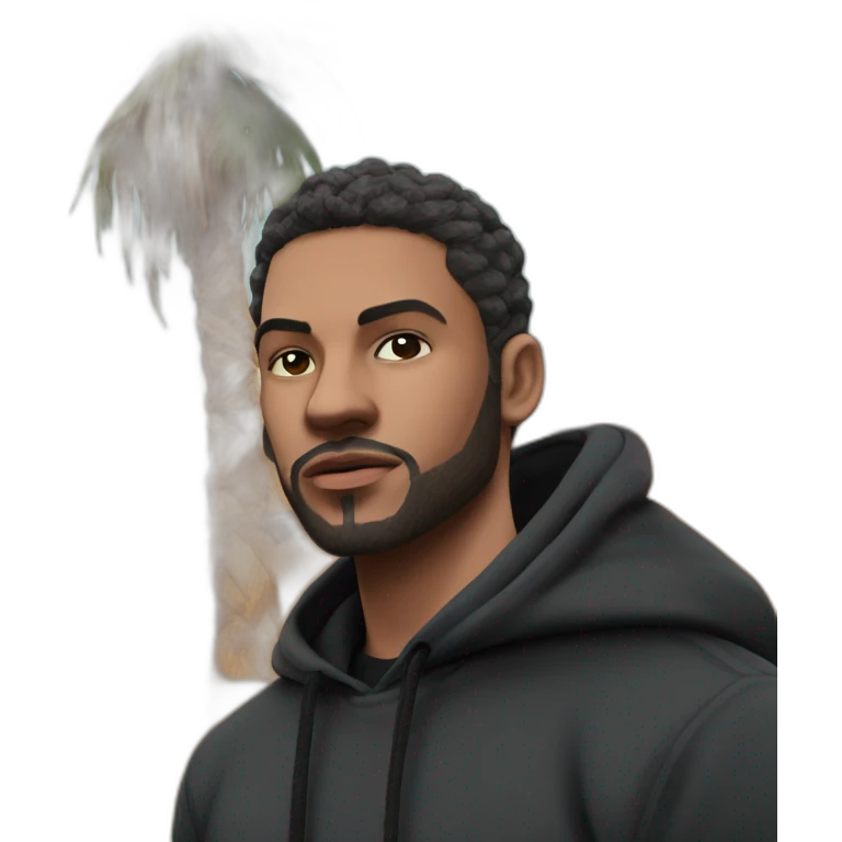 mysterious man in black hoodie emoji