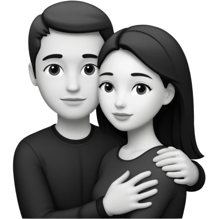 Black and white style filter couple emoji
