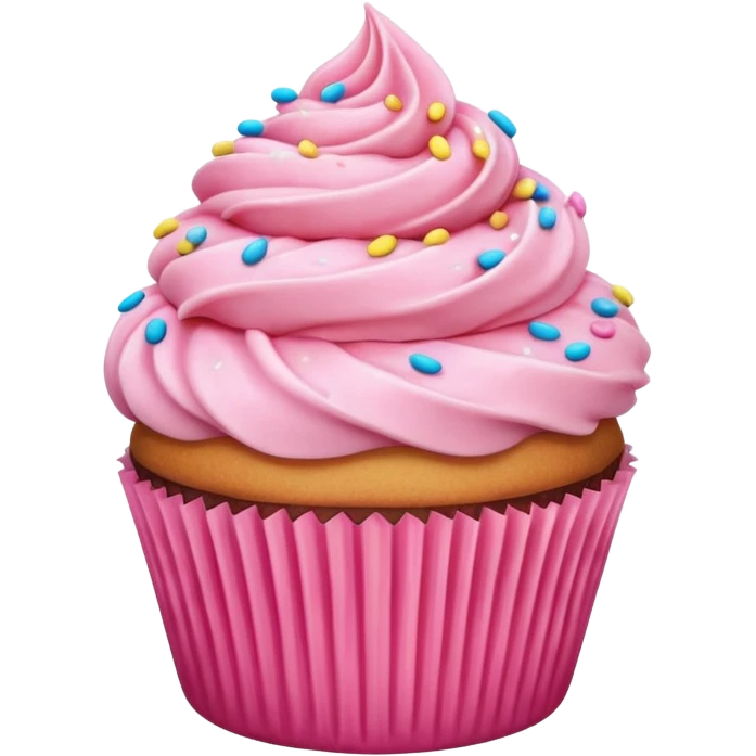 Cupcake with pink icing emoji